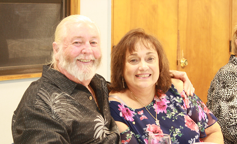 Guest speaker Linda Frohring poses with Craig, her husband of 50 years, after speaking at the annual Mary for Life celebration held Dec. 8 at St. Malachy Church, Tamarac.