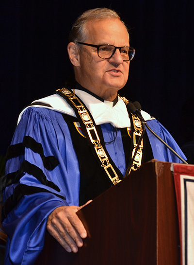 Dec. 16, 2017
JIM DAVIS | FC


Msgr. Franklyn Casale, president of St. Thomas University, speaks at a graduation ceremony in December 2017.