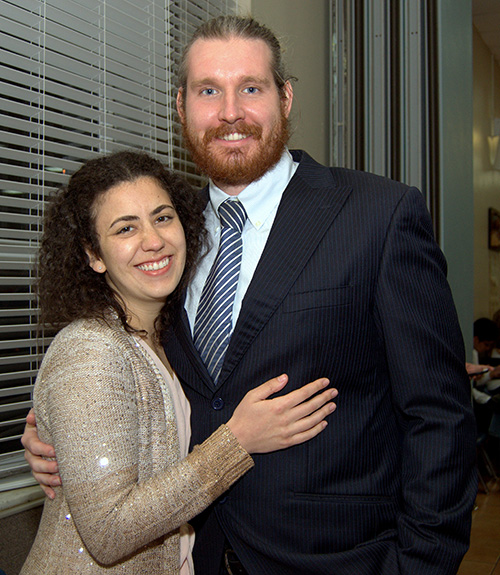 "The older couples are an inspiration," said Matthew Sweet of Miami, attending the annual anniversary Mass at St. Mary Cathedral with his wife, Ariana. "If they can do it, we can do it."