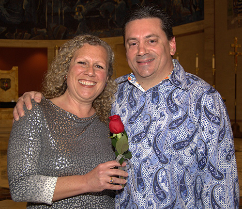 "Fight for what you love," said Anthony Meloro, marking his 25th wedding anniversary with wife Bobbi at St. Mary Cathedral.