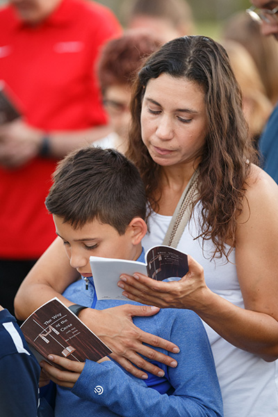 Members of Mary Help of Christians Parish in Parkland, join in a Friday Lenten Stations of the Cross service on Feb. 16 dedicated to the victims and survivors of the deadly Feb. 14 shooting at nearby Marjory Stoneman Douglas High School  which resulted in 17 student and faculty fatalities. At least one member of the parish was among the deceased, according to the parish administrator.