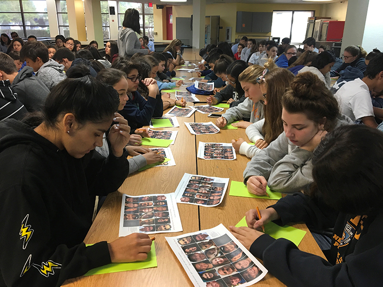 The weekend of Feb. 24, the religious education programs of Our Lady of Guadalupe Church in Doral prayed for the victims of the shooting in Parkland.