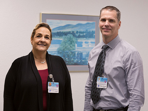 Nurse Sandra Herbert and Kurt Feil, both directors of Operations for Holy Cross Medical Group, are part of Holy Cross Hospital’s Sexual Trafficking and Exploitation Program (STEP) linking medical staff with community resources to provide a holistic response to human trafficking in South Florida.