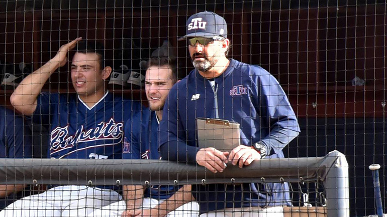 St. Thomas University's head baseball coach, Jorge Perez, far right, has been selected as assistant and first base coach for USA Baseball's 2018 Collegiate National Team.