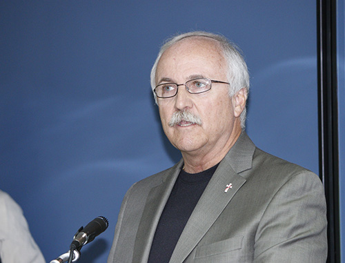 Deacon Richard Turcotte is pictured here at a 2014 press conference speaking about unaccompanied minors that were coming through the U.S.-Mexico border, some as young as 7, fleeing economic oppression, gang violence and drugs. "What we can't lose sight of are the children's stories," he said.