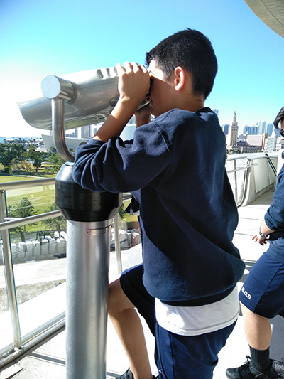 Members of Mother of Our Redeemer's seventh grade class enjoy their very hands-on visit to the Frost Museum in downtown Miami.