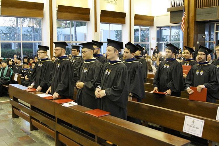Sixteen seminarians from the Archdiocese of Miami and the Dioceses of Orlando, Pensacola-Tallahassee, Venice, St.Petersburg and Palm Beach, graduated from St. John Vianney College Seminary in Miami, on May 9, 2018