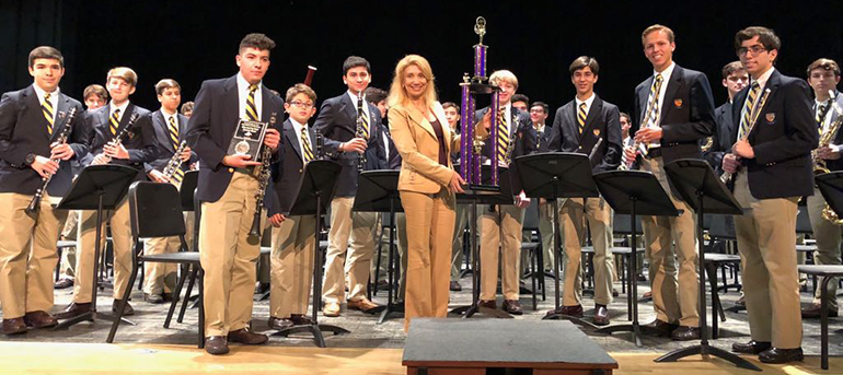 On May 26 the Belen Jesuit Concert Band won the highest praise of the judges and were awarded Superior First Place at the OrlandoFest Music Competition at Universal Studios.