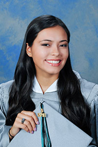 Valedictorian Rebecca Zasloff, Archbishop Edward McCarthy