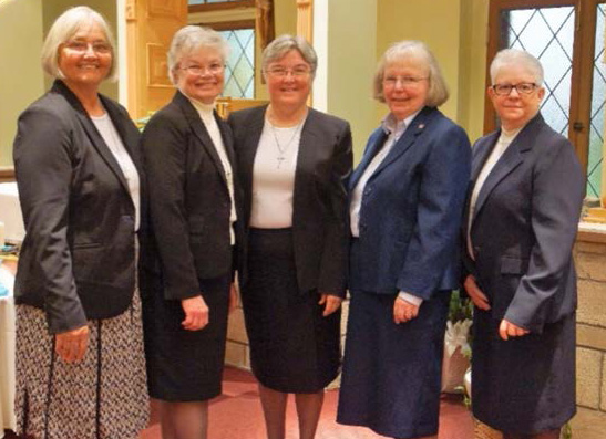 The Leadership Council of the Sisters of St. Joseph of St. Augustine, from left: Sister Stephanie Flynn, Sister Suzan Foster, Sister Kathleen Carr, general superior, Sister Carol Stovall and Sister Ann Kuhn.
