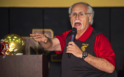 Head football coach and athletic director Joe Zaccheo says "We’re big underdogs this week, but it’s time to be the upset of the week.”