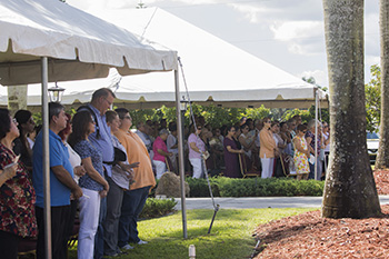 Over 400 faithful gathered at the Schoenstatt Shrine in Homestead for a Mass commemorating the 50th anniversary of the death of Father Joseph Kentenich.  Father Kentenich founded the Schoenstatt Apostolic Movement over 100 years ago.