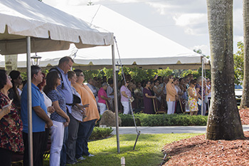 Over 400 faithful gathered at the Schoenstatt Shrine in Homestead for a Mass commemorating the 50th anniversary of the death of Father Joseph Kentenich. Father Kentenich founded the Schoenstatt Apostolic Movement over 100 years ago.