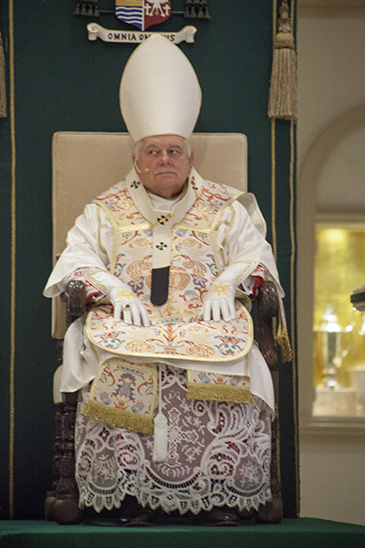 Archbishop Thomas Wenski celebrates Mass in the Extraordinary Form of the Latin Rite Sept. 29, feast of St. Michael the Archangel, at St. Mary Cathedral, during the conclusion of the annual conference of the Society for Catholic Liturgy.