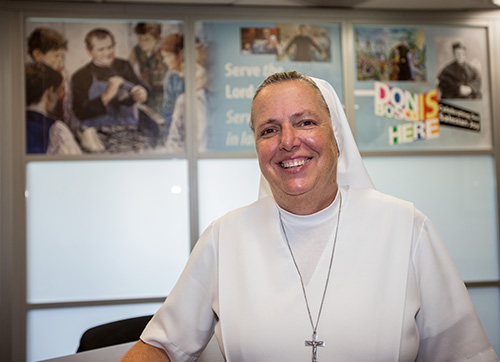 Salesian Sister Kim Keraitis, principal of Immaculata-LaSalle High School, says it's a place "where everybody is part of everything."