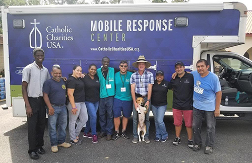 Catholic Charities staff from Miami helped establish a new distribution center in the town of Quincy, a rural area where some 99 percent of the population are Hispanic farmworkers and other undocumented or seasonal laborers.