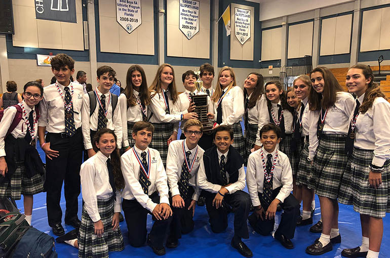 St. Theresa School's eighth-graders won 8 gold, 14 silver and 9 bronze medals at Columbus High School's Academic Olympics.