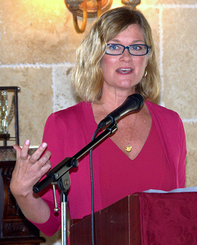 The annual March for Life is drawing non-Catholics and even the nonreligious, says Jeanne Mancini, president of the group, at a brunch cosponsored by the archdiocesan Respect Life Office and the Cuban Association of the Sovereign Order of Malta.