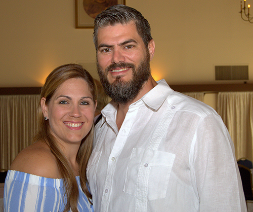 Xavier and Jaclyn Caceres, seen here at a recent Respect Life brunch, said they plan to join the Cuban Association of the Sovereign Order of Malta.