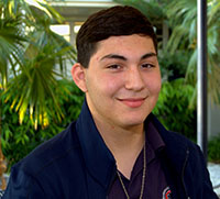 Justin DiFrancesco is in the Chaminade-Madonna High School drumline, based in Hollywood.