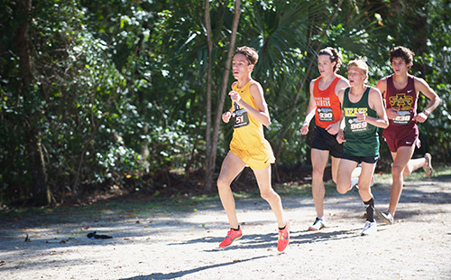 Belen Jesuit senior Giancarlo Benitez, who placed  19th in the 5K run at the Class 3A state boys cross-country championships, is considering running in college.