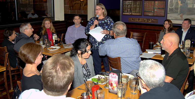 Guest speaker Chris Codden speaks at the inaugural dinner of Marriage Uncorked.