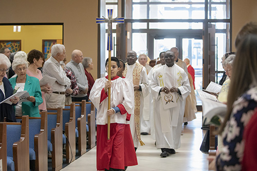 St. Henry Church in Pompano Beach began a year-long celebration of its Golden Jubilee with a special Mass Jan. 12.