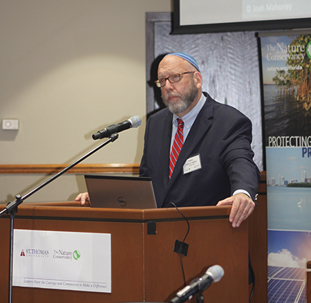 Rabbi Jeffrey K. Salkin, of Temple Solel in Hollywood, calls climate change “the 11th plague” during the Second International Conference on Climate held at St. Thomas University.