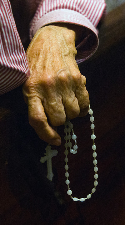 Worshippers pray a Rosary for World Peace during the service making the centenary of the deaths of St. Francisco and St. Jacinta, the shepherd children who received apparitions from the Virgin Mary in 1917.