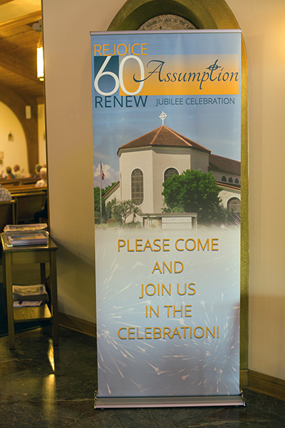 Assumption Church parishioners celebrated the 60th anniversary of their parish, and the 25th anniversary of the dedication of their church, April 27, 2019.