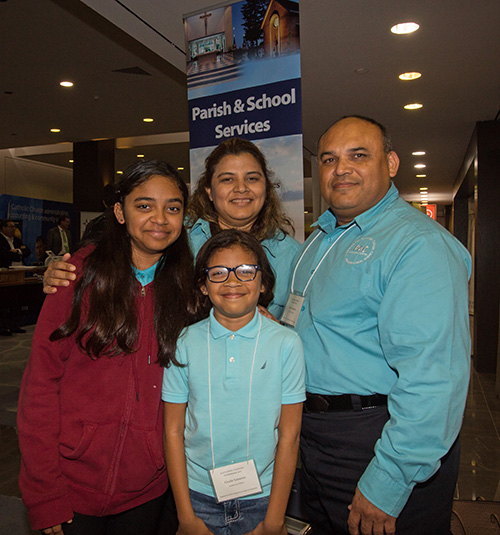 Marlon Salmeron and his wife, Marisela Munguia, brought their daughters, Sabrina Salmeron, 13, and Giselle Salmeron, 10, to the second Florida Statewide Stewardship Day, held May 4, 2019 in downtown Miami. The girls attend St. Michael School in Miami and the family are members of the parish. They also participate in Por Amor a Cristo (For the Love of Christ), a group dedicated to fostering a culture of stewardship in parishes.