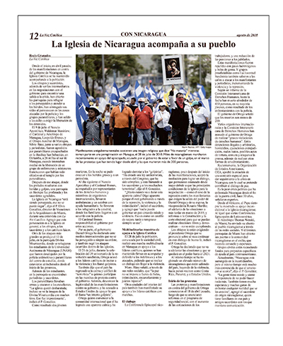 La Voz staff writer Rocío Granados won a number of awards for her stories, in both English and Spanish. Her coverage of the violent protests in Nicaragua in April 2018, titled “La Iglesia de Nicaragua acompaña a su pueblo,” earned her a third place for Best In-Depth Analysis in the Spanish-language competition.