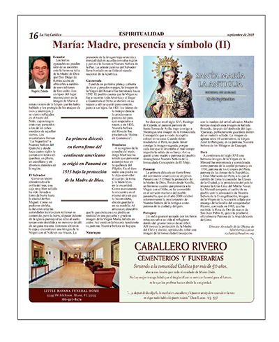 Rogelio Zelada, associate director for Hispanic formation in the archdiocesan Office of Lay Ministry, continued his winning streak for his monthly columns in La Voz. His three-part series on Mary, entitled “María: Madre, presencia y símbolo” (Mary: mother, presence and symbol), won third place for Best Regular Column on Scripture and Spiritual Life.