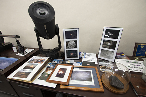 Photographs of the moon and stars taken by Belen Jesuit Prep students are on display at the school's observatory, the only high school observatory in South Florida.