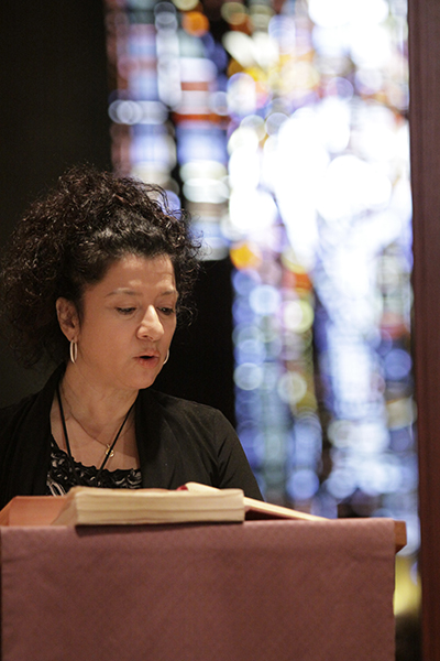 Pope Francis said the Sunday of the Word of God is a good opportunity for parishes to renew their efforts to train lectors to be “genuine proclaimers of the word.” In this file photo, Marta Vargas proclaims a reading during a Mass at the archdiocesan Pastoral Center.