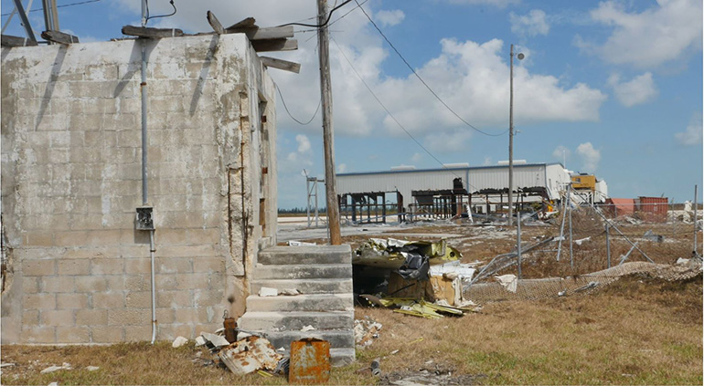 A view of the destruction caused at Grand Bahama International Airport in Freeport by Hurricane Dorian. Although building codes are strong on the islands, they were no match for nearly 36 hours of Dorian's sustained winds of 185 mph.