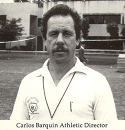 Belen Coach Carlos Barquin is seen here in a yearbook picture from the 1970s.