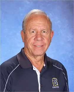 Belen Coach Carlos Barquin, seen here in a recent yearbook photo, says despite his 50 years on the job he has no plans to retire.