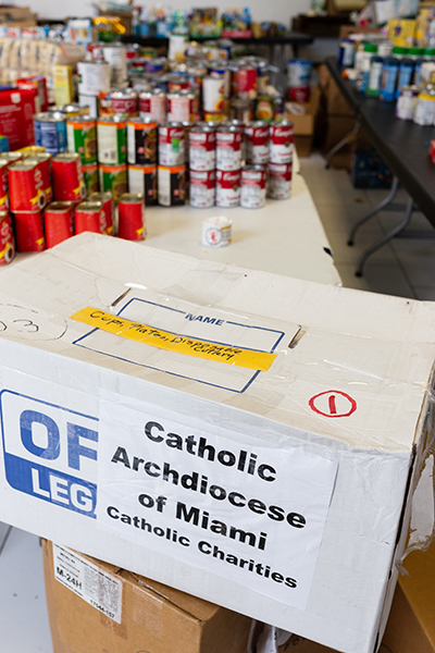 At Mary, Star of the Sea Parish in Freeport, Bahamas, donated provisions and supplies were made possible by the Archdiocese of Miami’s special collection for the Bahamas, now exceeding $ 200,000. A second delivery of goods was in the works.