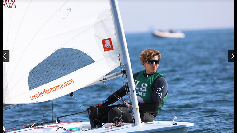 Immaculata-La Salle senior Antonio Miranda competes in the Full Rig division of the Interscholastic Sailing Association's High School Single-Handed National Championship, held Nov. 2-3 in Santa Barbara, California.