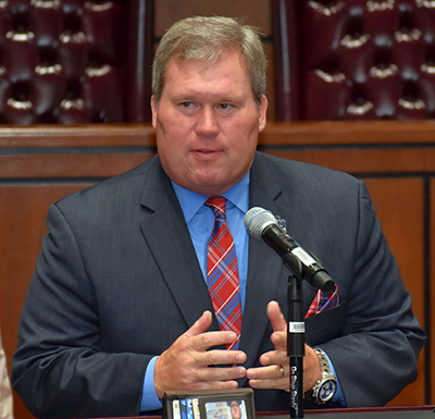 David Armstrong, president of St. Thomas University, addresses a panel discussion on Vatican-Israel relations at the university. The event honored the 25th anniversary of the Holy See's recognition of the Jewish state.