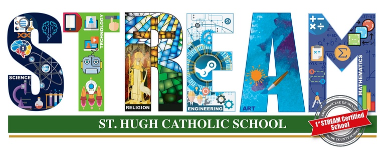 St. Hugh School put this STREAM logo on its website.