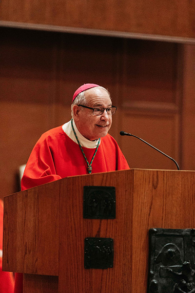 Bishop Felipe Estevez of St. Augustine was the homilist at this year's Red Mass in the Co-Cathedral of St. Thomas More in Tallahassee, at the conclusion of Catholic Days at the Capitol, Jan. 28-29. He told Catholics gathered from throughout the state that "the Spirit sets us on fire to relight, to resolve, to make a difference in our community."