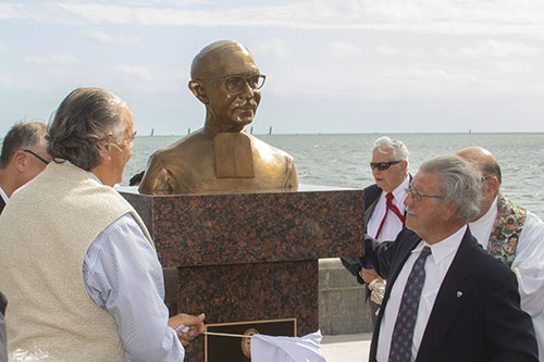 A bust of the venerable Brother Victorino de la Salle was unveiled at a ceremony at the National Shrine of Our Lady of Charity in Miami Feb. 9. Members of the group Accion Catolica Cubana en el Exilio and alumni of Brothers of the Christian Schools (Lasallians) in Cuba were present for the celebration. Brother Victorino was a Lasallian brother who founded Acción Católica in Cuba. His cause for canonization is underway.