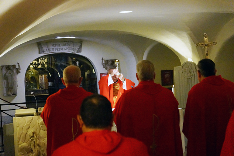 On Feb. 13, 2020, Archbishop Thomas Wenski was the main celebrant of the Mass at the tomb of St. Peter, in St. Peter's Basilica, along with the bishops and delegations from the other dioceses of Florida, Georgia, North and South Carolina.