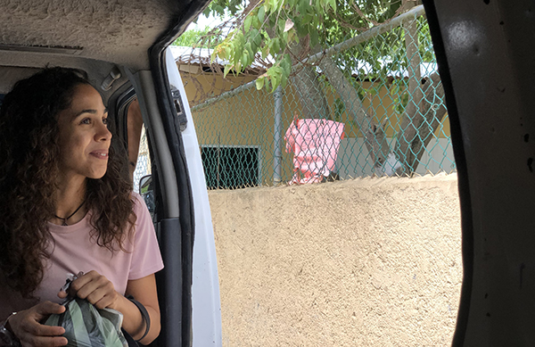 Janelle Jay, mission coordinator for Amor en Acción, outside one of her favorite mission sites in the Dominican Republic in the summer of 2019.