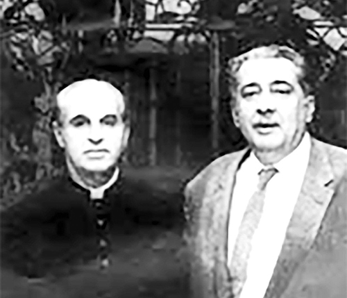 De izquierda a derecha: Ángel Gaztelu y José Lezama Lima.