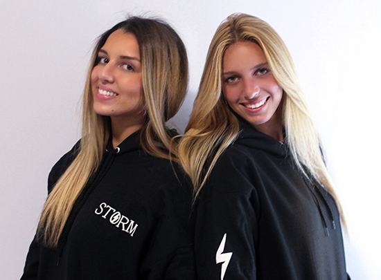 Andrea Dutkowski, left, and Alexia Menendez, both 17 and senior at Immaculata-La Salle High School in Miami, founded StormMiami, an apparel company, as juniors. They donate their profits to hurricane relief efforts in the Bahamas.