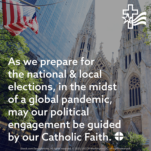 Graphic for the first day of the 2020 election novena recommended by the U.S. bishops, to be prayed from Oct. 26 through Nov. 3.