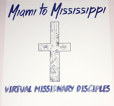 Imagen diseñada por Isabel González, alumna de la escuela St. Hugh, en Miami que participó en el campamento virtual con otros niños de zonas rurales de Misisipi.